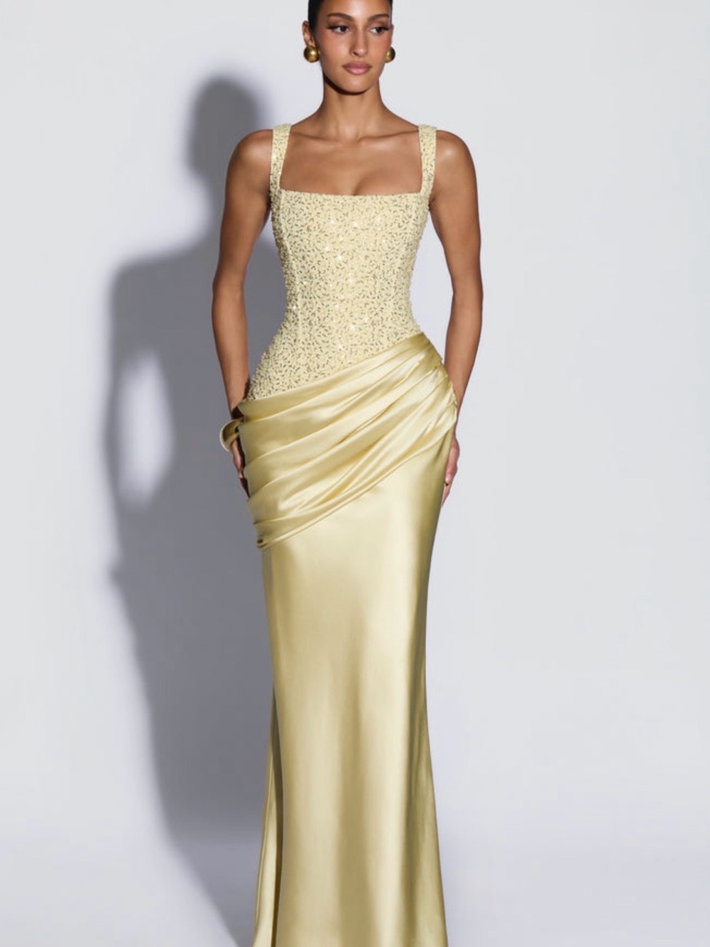 Alexandria Maxi Dress- Lemon BABYBOO XXL